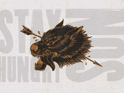 Stay Hungry branding design hand lettering icon identity lettering logo typography