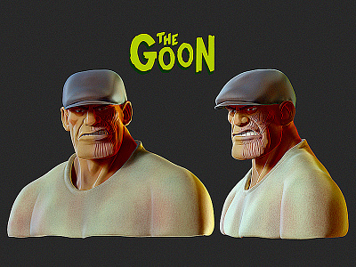 The Goon 3d character comic digital sculpt the goon zbrush