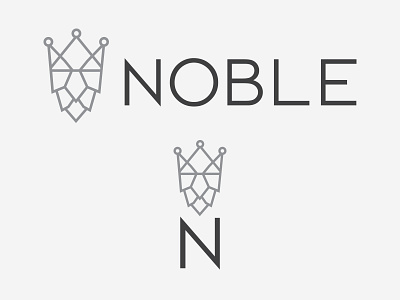 Noble Logo beer branding brewery cms create crown hops logo noble web