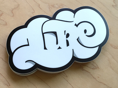 Like Sticker fat scripts lettering stickers