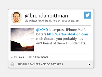 Twitter Post UI photos post social media ui