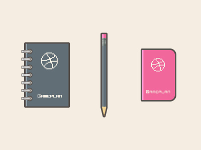 Gameplan book dotgrid dribbble journal notebook