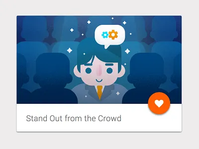 Stand Out from the Crowd blog design illustration like man material mudshock screen stand out widget