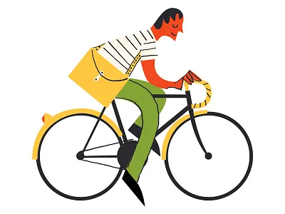 Bike and Briefcase alone bag cycle guy man ten speed wee