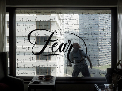 Fear art curiosity design fear handlettering hotel india intervention lettering mumbai oberoi words