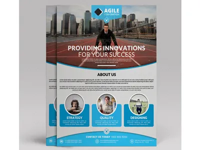 Corporate Flyer Template Vol 53 ad advertising branding business flyer business material corporate flyer corporate material flyer graphic river psd psd template template