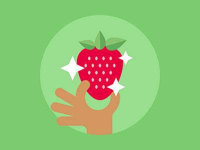 Shoppers Pick Great Produce Illustration flat food fruit hand illustration instacart picking produce shine shop shopping strawberry