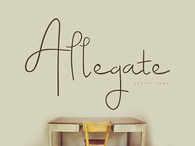 Allegate Script Font allegate download font handwriting minimalist pen script simple typography