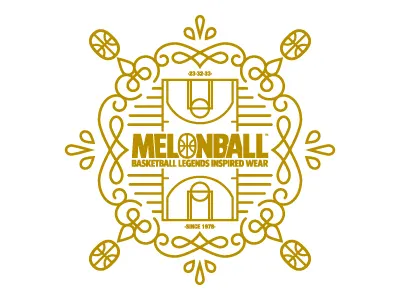 Melonball basketball illustration splashbros tee tshirt vector