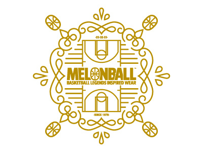 Melonball basketball illustration splashbros tee tshirt vector