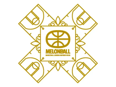 Melonball basketball illustration splashbros tee tshirt vector
