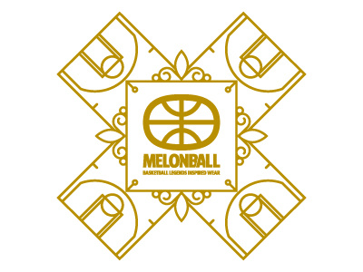 Melonball basketball illustration splashbros tee tshirt vector