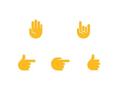 MyGestunary Visual Language Exploration (II) design flat gestures hands icon illustration minimal vector