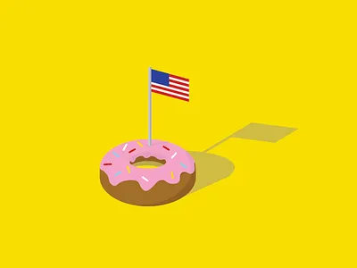 National Doughnut Day! america digital illustration doughnut fun illustration sprinkles