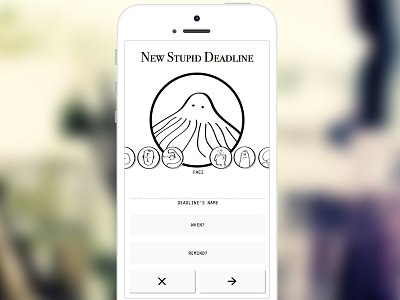 Stupid Deadlines app app calendar clean deadline flat illustration iphone post flat reminder serif typography watch