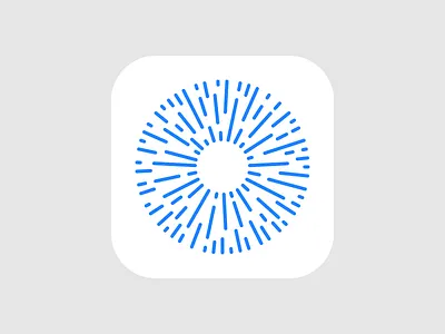 Chudo App app blue chudo circle dandelion eye identity logo miracle rays sun tech