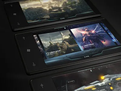 Halo Master Chief Collection design gallery interactive interface menu mobile navigation web