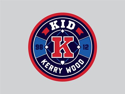 Kerry Wood badge baseball bases chicago cubs diamond field pitcher