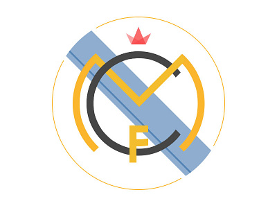 Realmadrid Cf badge crest flat icon illustration la liga logo madrid real madrid soccer sport sports