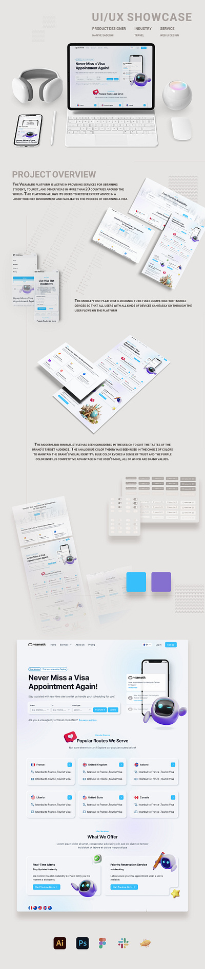 Visamatik Web UI/UX Design branding