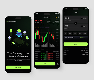 Crypto Trading App crypto crypto trading crypto trading app cryptocurrency cryptocurrency app design fintech fintech app fintech design illustration interface mobile app mobile application mobileapp product design stock market trading app ui uiux ux