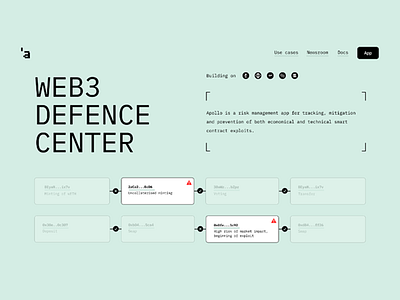 Defence center landing blockchain crypto landing ui