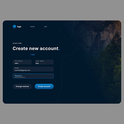 Login page UI Design, Web Design