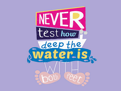 Typographic Poster color drawn illustration lettering poster typographic