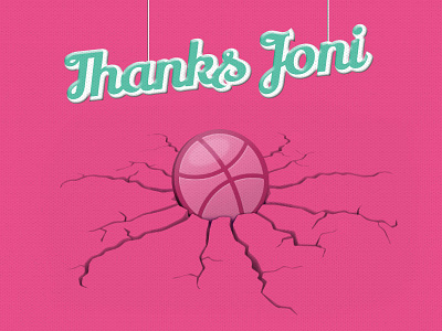 My first dribbble shot! debut dribbble first invitation pink shot thanks