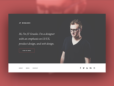 Personal Portfolio design freelance jt grauke portfolio product design resume ui ux