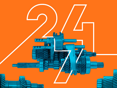 24/7 247 breakdown editorial engineering gears hours illustration machinery