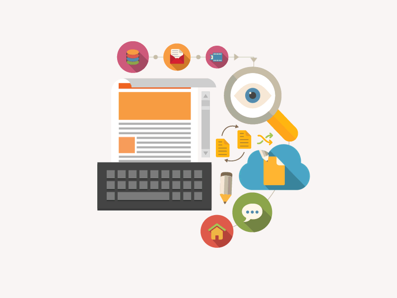 Content Repository animated animation cloud content icons illustration keyboard letter motion graphic
