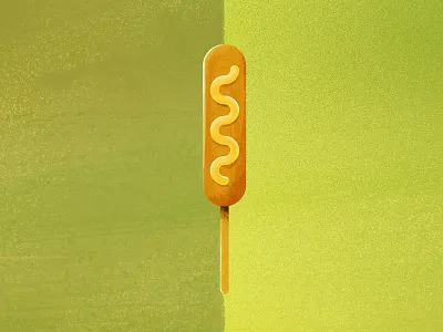 Corn Dog corn dog fair festival fried green hot hot dog illustration ketchup free mustard summer texture