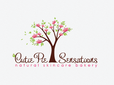 Cute Pie Sensations Final Logo cute pie sensations skin skincare tree whimsical