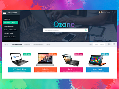 Ozone - A New Project of E-commerce aplication app design desktop e commerce flat plataform responsive simple web