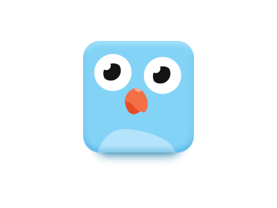 App icon android app apple bird blue google icon illustration ios mobile owl shadow