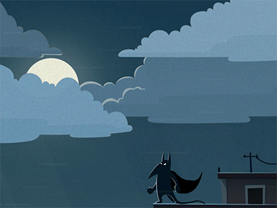 Batrat The Dark Hero (cape and city) animation bat batman city dark gif hero rat town wind