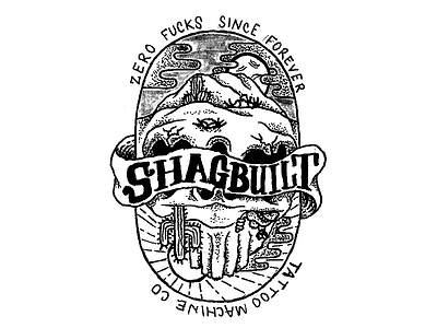 Shag 2 brand identity hand drawn hand lettering logo rough sketch timothy brennan traditional tattoo