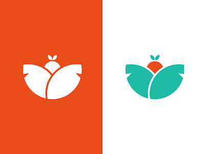 Logo Concept 04 basket healthy logo orange