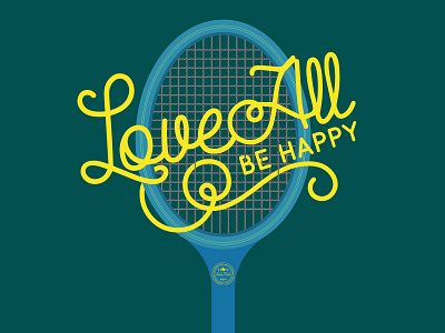 Tennis Graphics Love All Chris Leson t shirt design tennis tennis racquet typography vintage vintage sports