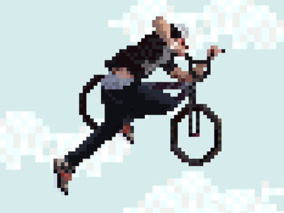 BMX 8-Bit Style Series 01 8bit bmx illustration nacnac