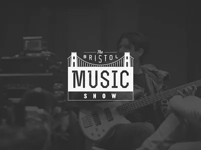 Bms logo bridge bristol icon logo. music logomark mono script type typography