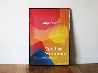 Import posters 3 of 3 abstract advert bold circle poster print printed promo square
