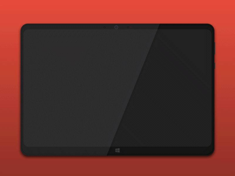 Windows Tablet (animated) animation black experiment gravit gravitapp gravitdesign illustration red tablet vectors windows windows phone