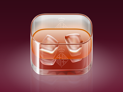 Whiskey glass icon barcelona cube glass ice icon ios whiskey