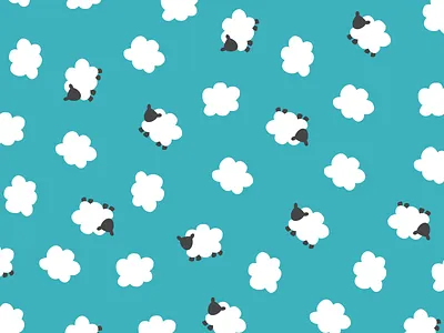 Sheep & Clouds clouds pattern sheep