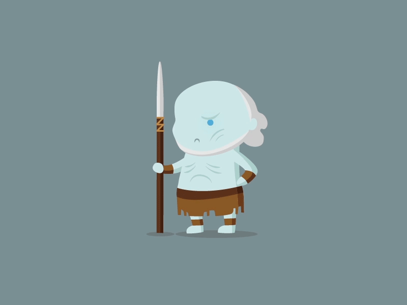 White Walker a song of ice and fire animation character design flat game of thrones george r r martin graphic design illustration others the long night white walkers winter is coming