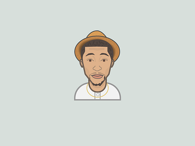 Rashad design flat headshot illustrator muted vector