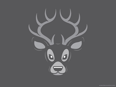 Deer Logo deer grayscale illustration lemon one lemonution logo vector