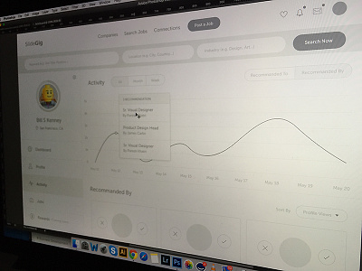 Recommended By app job profile reward search ui ux web